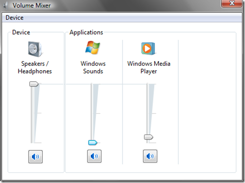 Audio in windows Vista