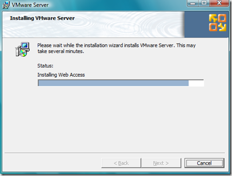 Installing VMware server