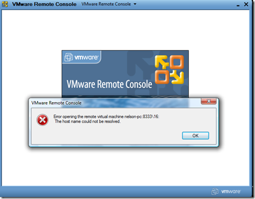 Vitual machine error