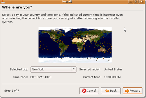 Ubuntu Location
