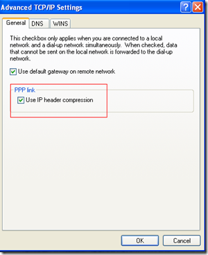 Advanced TCP/IP settings