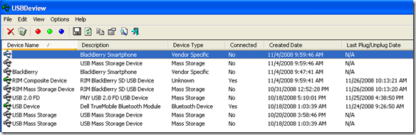 usb device history