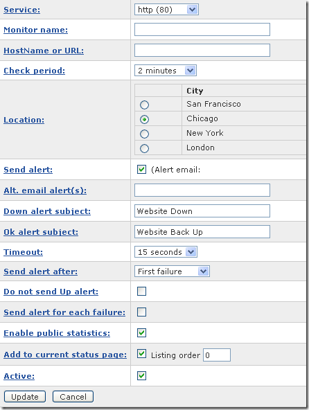 monitor website downtime