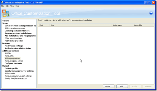 add registry entry