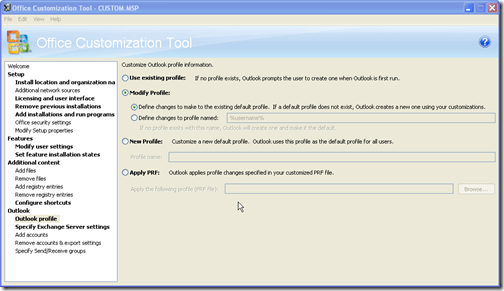 Outlook Profiles