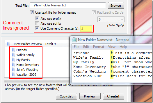 create folders create folders