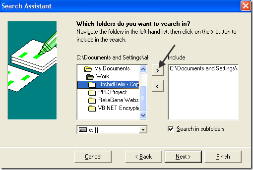 search inside text files