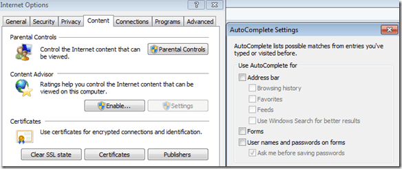 turn off autocomplete