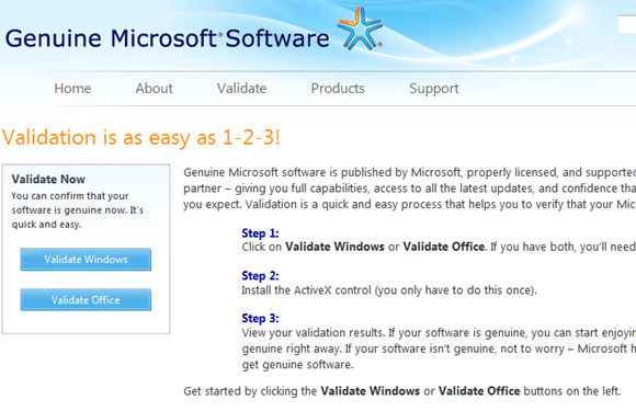 validate windows 7