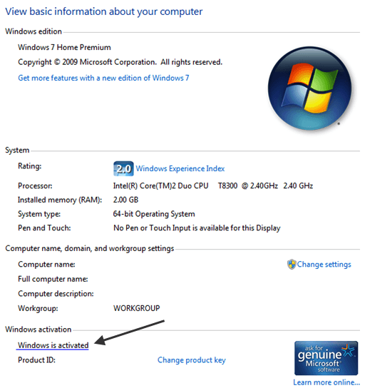 windows is activated