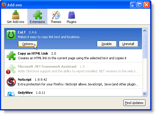 02_accessing_colt_options
