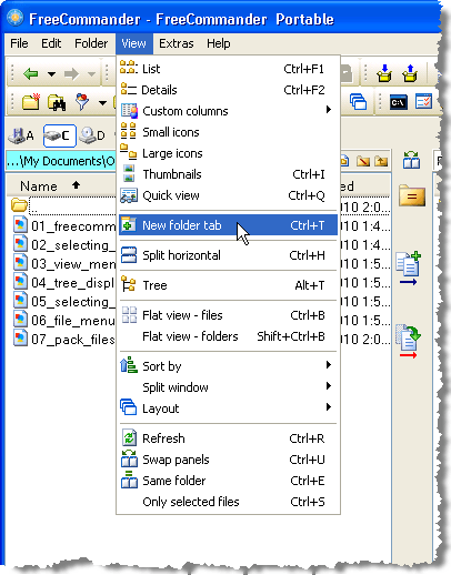 Adding a new tab to the left pane