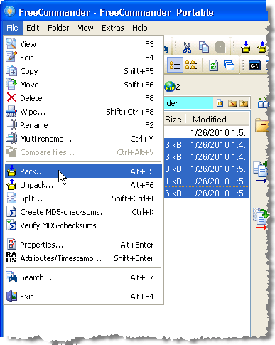 Zipping files and folders