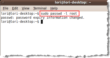 Disabling the root account