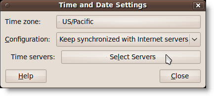 Access the Select Servers dialog box