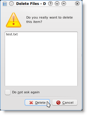 Delete Files dialog in Dolphin