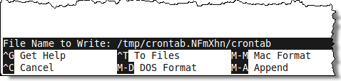 Where to save crontab file
