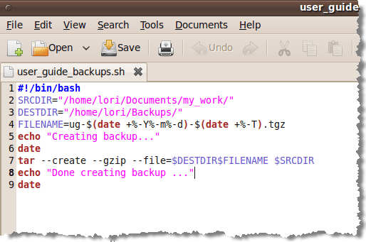 Updated backup script