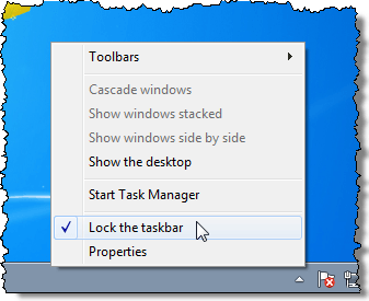 Unlocking the Taskbar