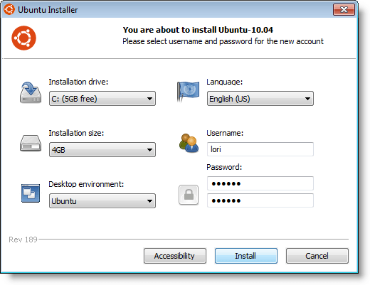 Ubuntu Installer dialog box