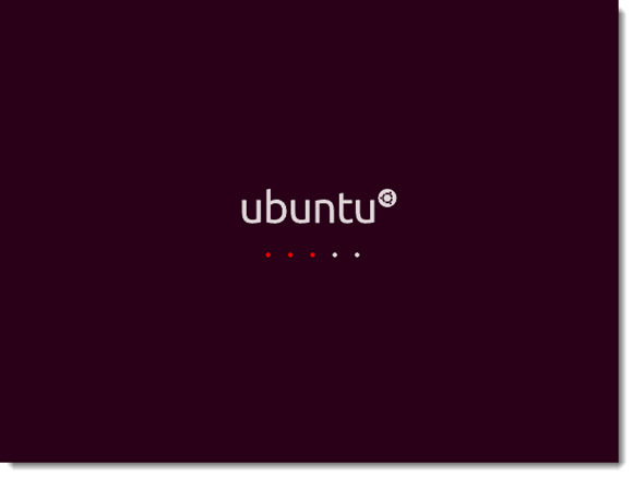 Ubuntu logo screen