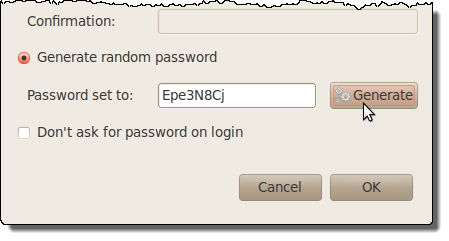 Generate random password option