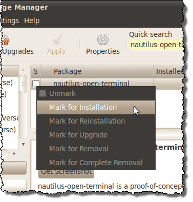 Marking nautilus-open-terminal for installation