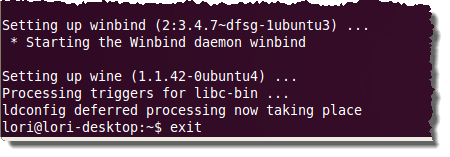 Closing the terminal window