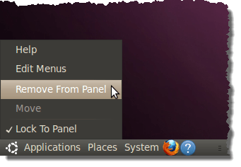 Removing the menu bar from the bottom panel