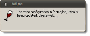 Wine configuration being updated