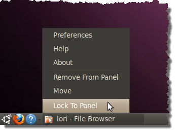 Locking the Window List buttons to the panel