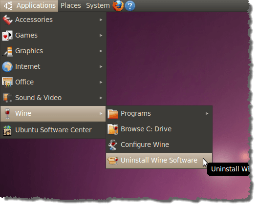 Uninstalling 7-Zip from the menu