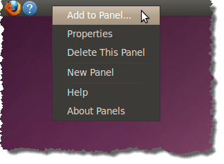 Add to Panel option on top panel