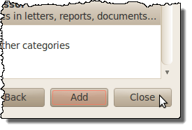 Closing the Add to Drawer dialog box