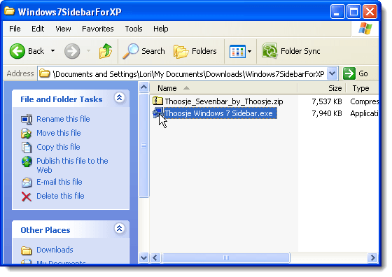 Windows Vista Sidebar Xp Gadgets