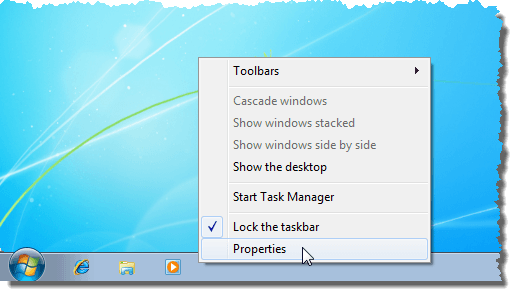 Getting properties of the Start menu in Windows 7