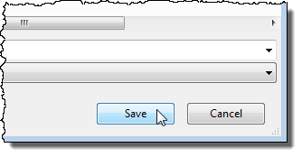 Clicking the Save button to save the tabs
