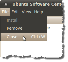 Closing the Ubuntu Software Center