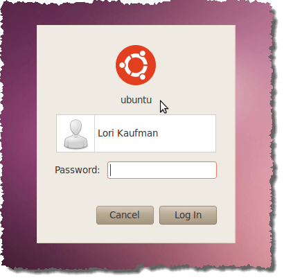 Hostname on the login screen