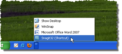 SnagIt added to Quick Launch