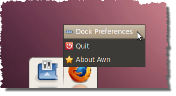 Opening Preferences using the context menu