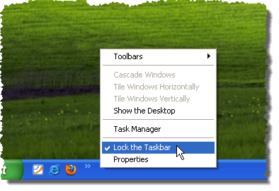 Unlocking the Taskbar