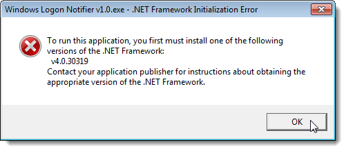 Warning about .NET Framework 4