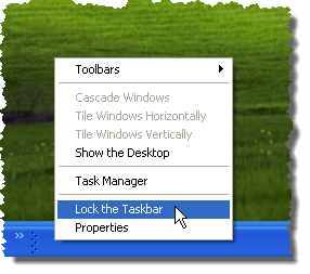 Locking the Taskbar