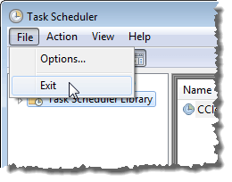 Closing the Task Scheduler