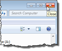 Closing Computer window