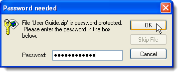 Entering password to remove it