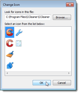 Selecting the program's icon