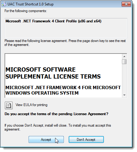 .NET Framework 4 License