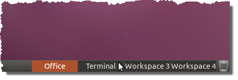 Displaying workspace names in switcher